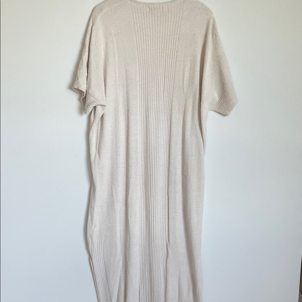 Barefoot Dreams Cream V-Neck Dress - Picture 3 of 4